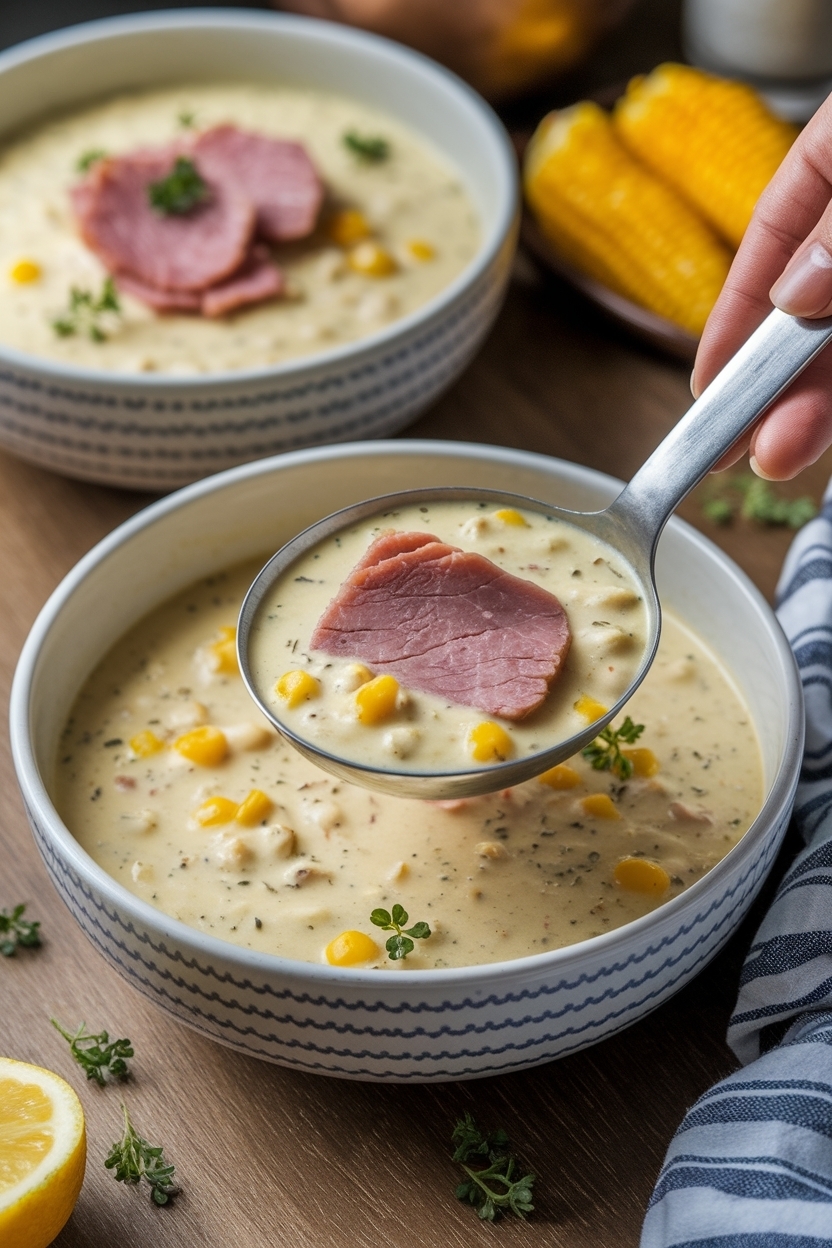 leftover ham potato corn chowder