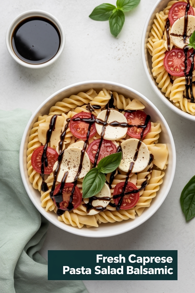 caprese pasta salad balsamic