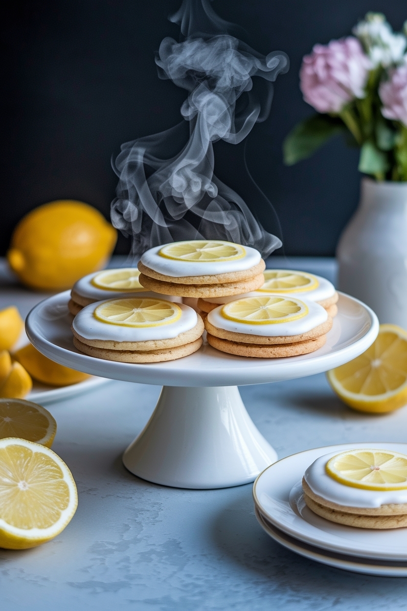 lemon slice sugar cookies decorated