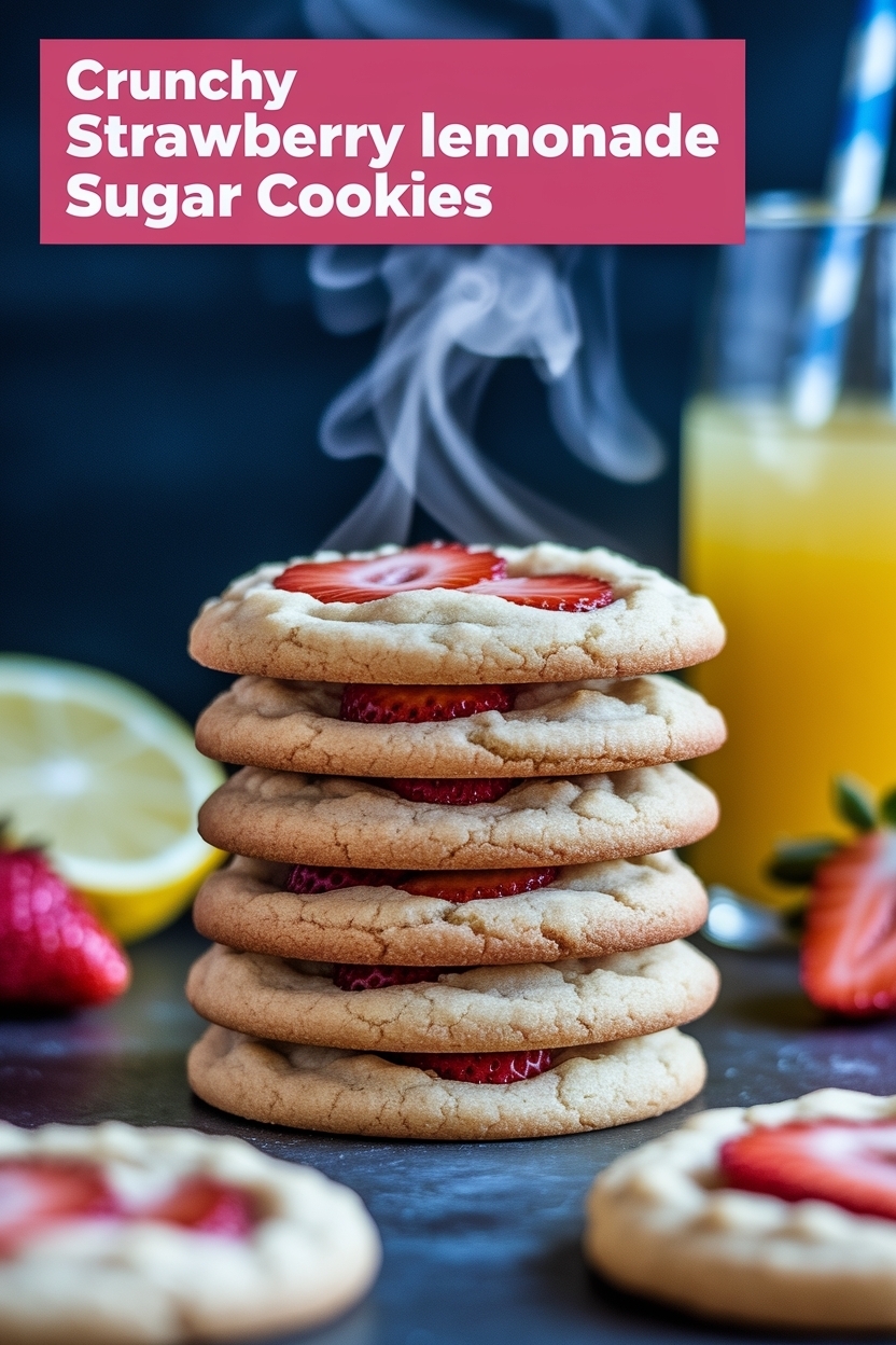 strawberry lemonade sugar cookies