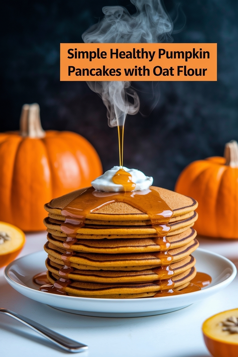 healthy pumpkin pancakes with oat flour