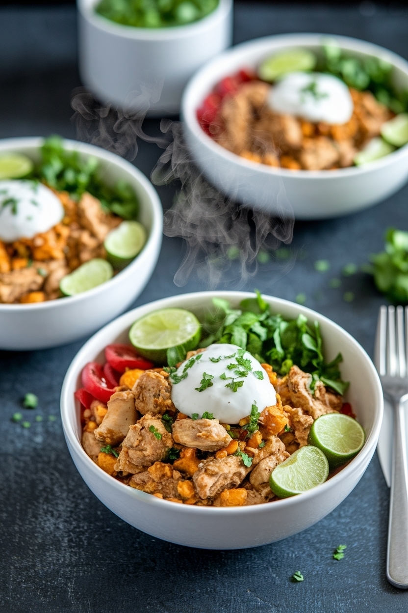 chicken burrito bowl recipe meal prep