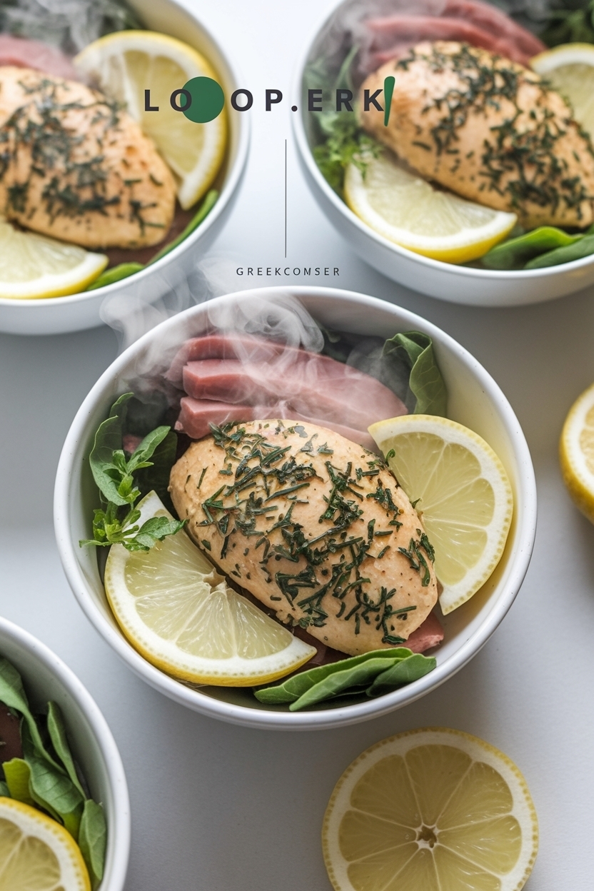 greek chicken bowls meal prep