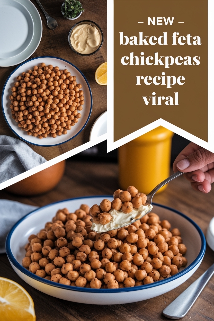baked feta chickpeas recipe viral
