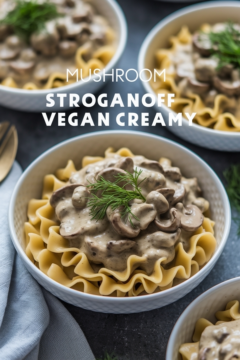 mushroom stroganoff recipe vegan creamy