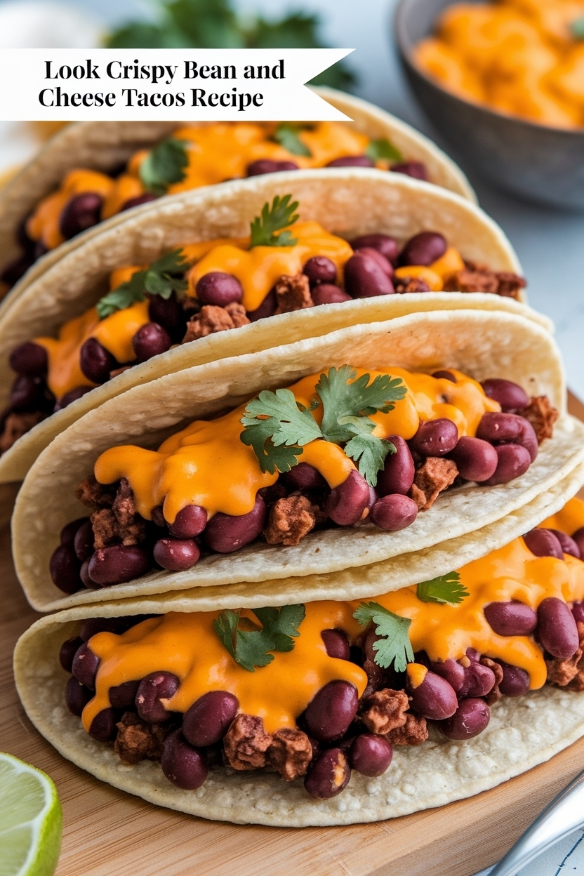 crispy bean and cheese tacos recipe