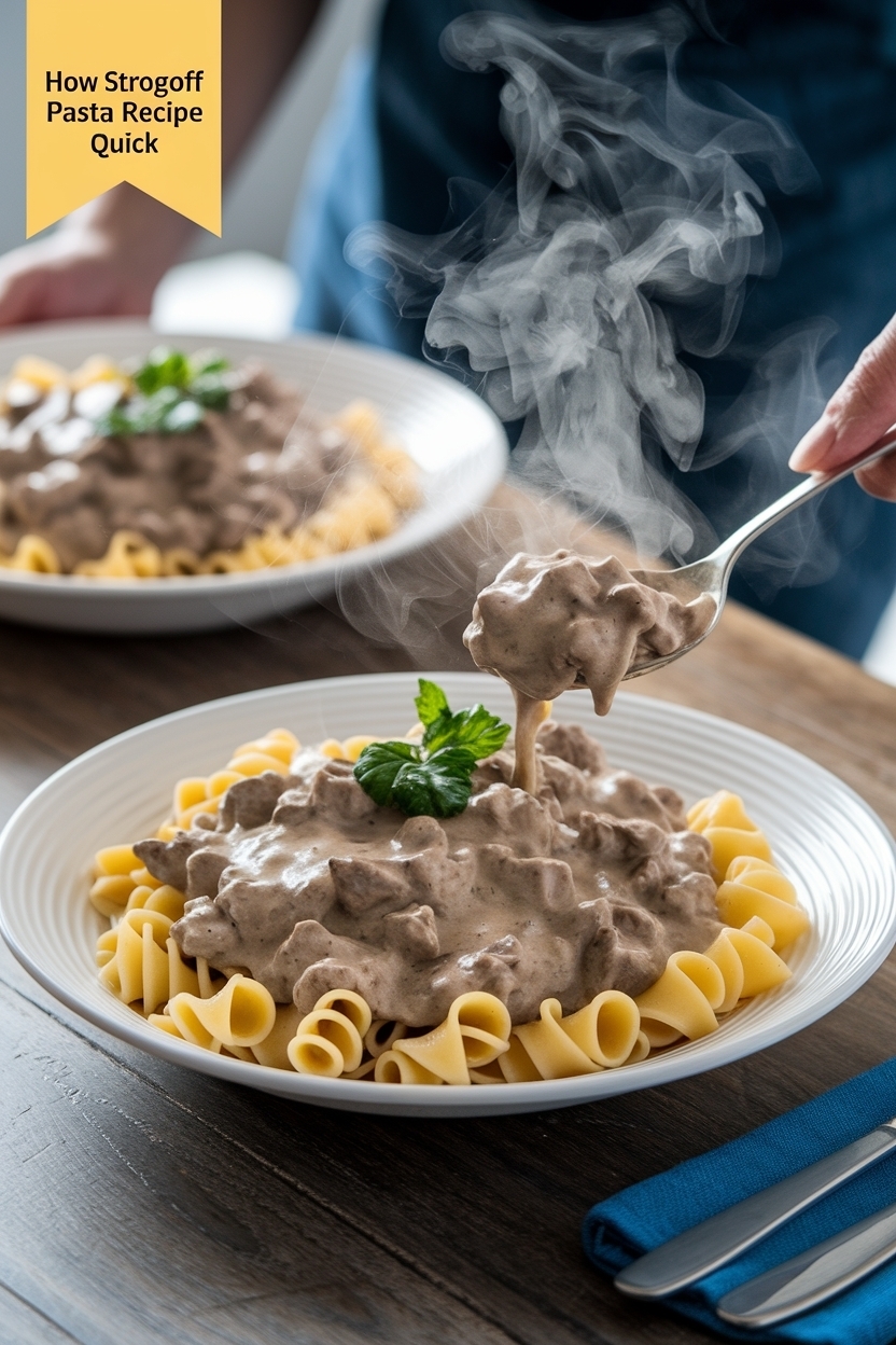beef stroganoff pasta recipe quick