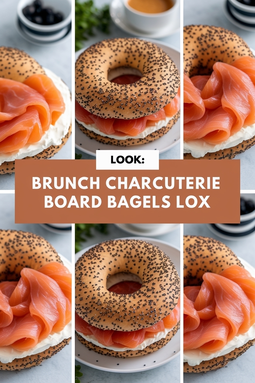 brunch charcuterie board bagels lox