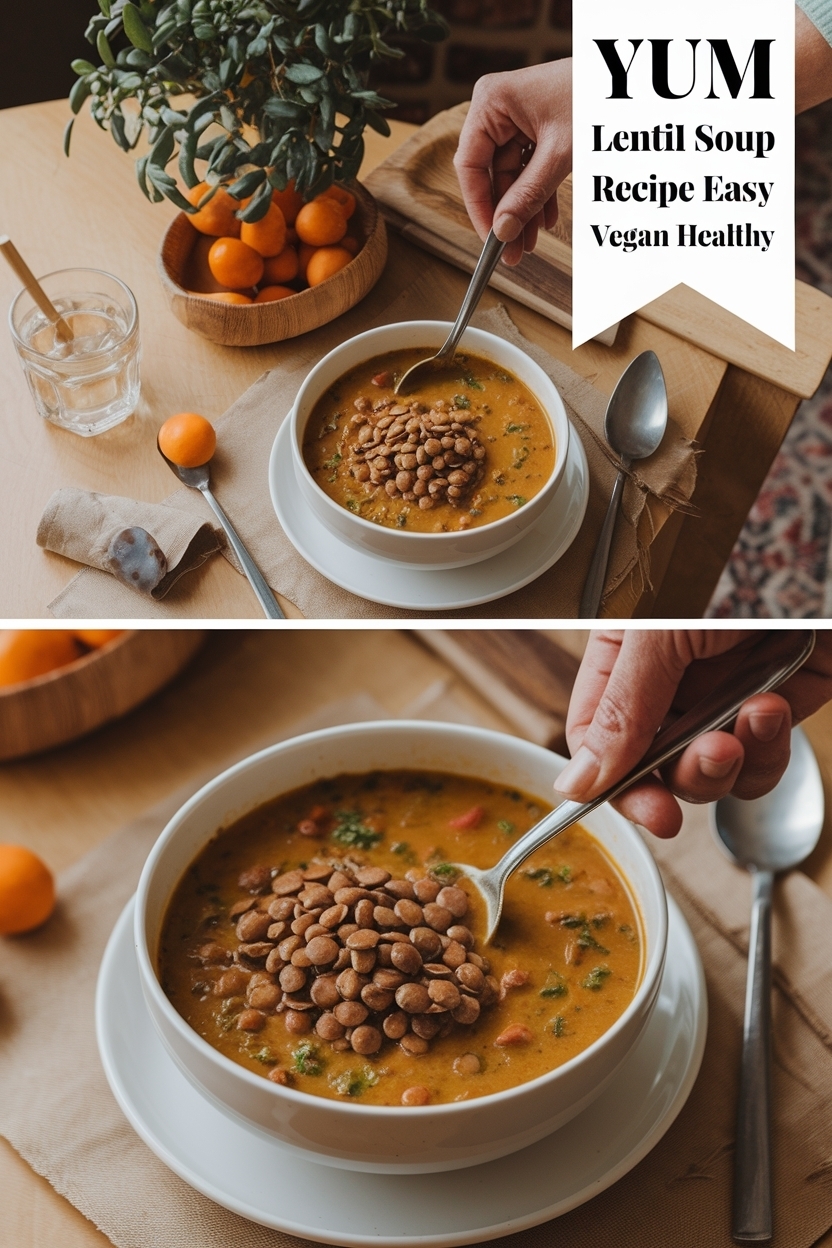 lentil soup recipe easy vegan healthy