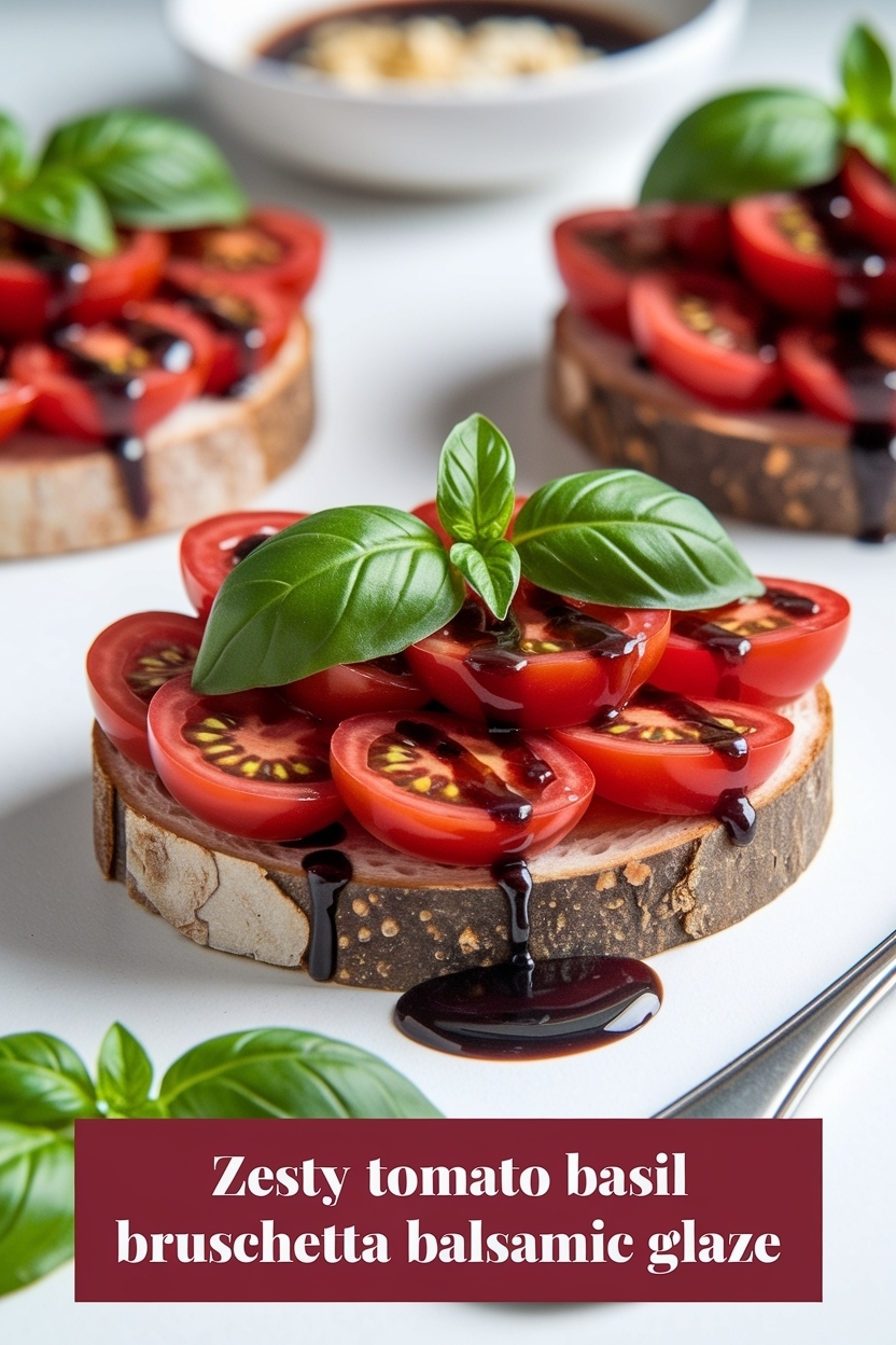 tomato basil bruschetta balsamic glaze