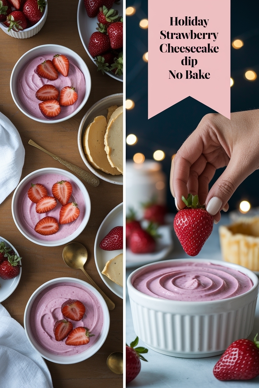 strawberry cheesecake dip no bake