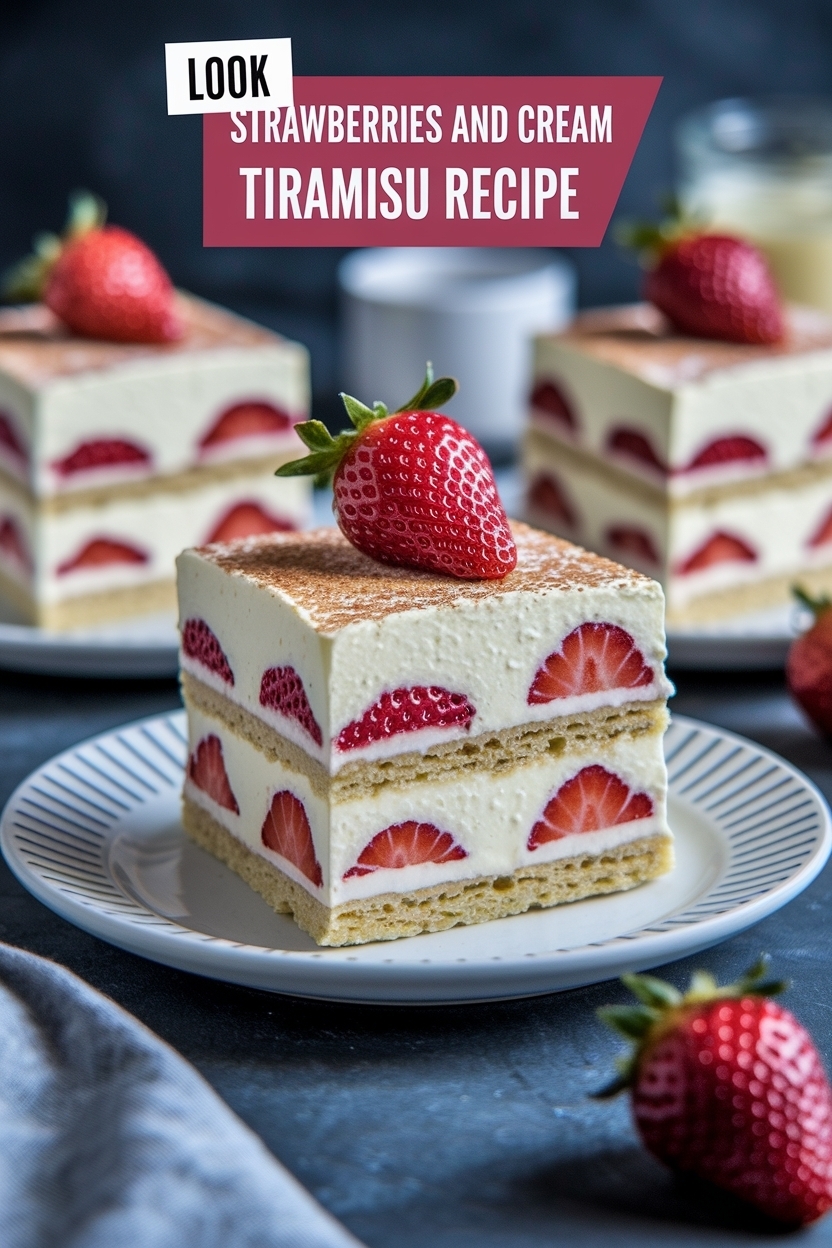 strawberries and cream tiramisu recipe