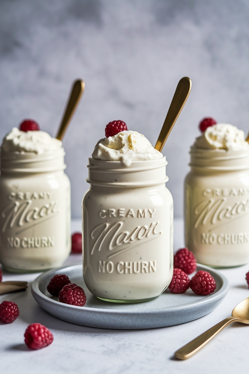 mason jar ice cream recipe no churn
