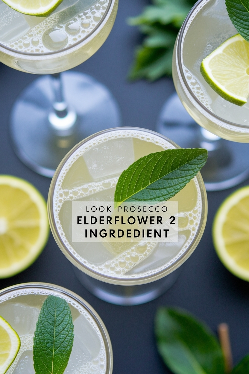 prosecco elderflower spritz 2 ingredient