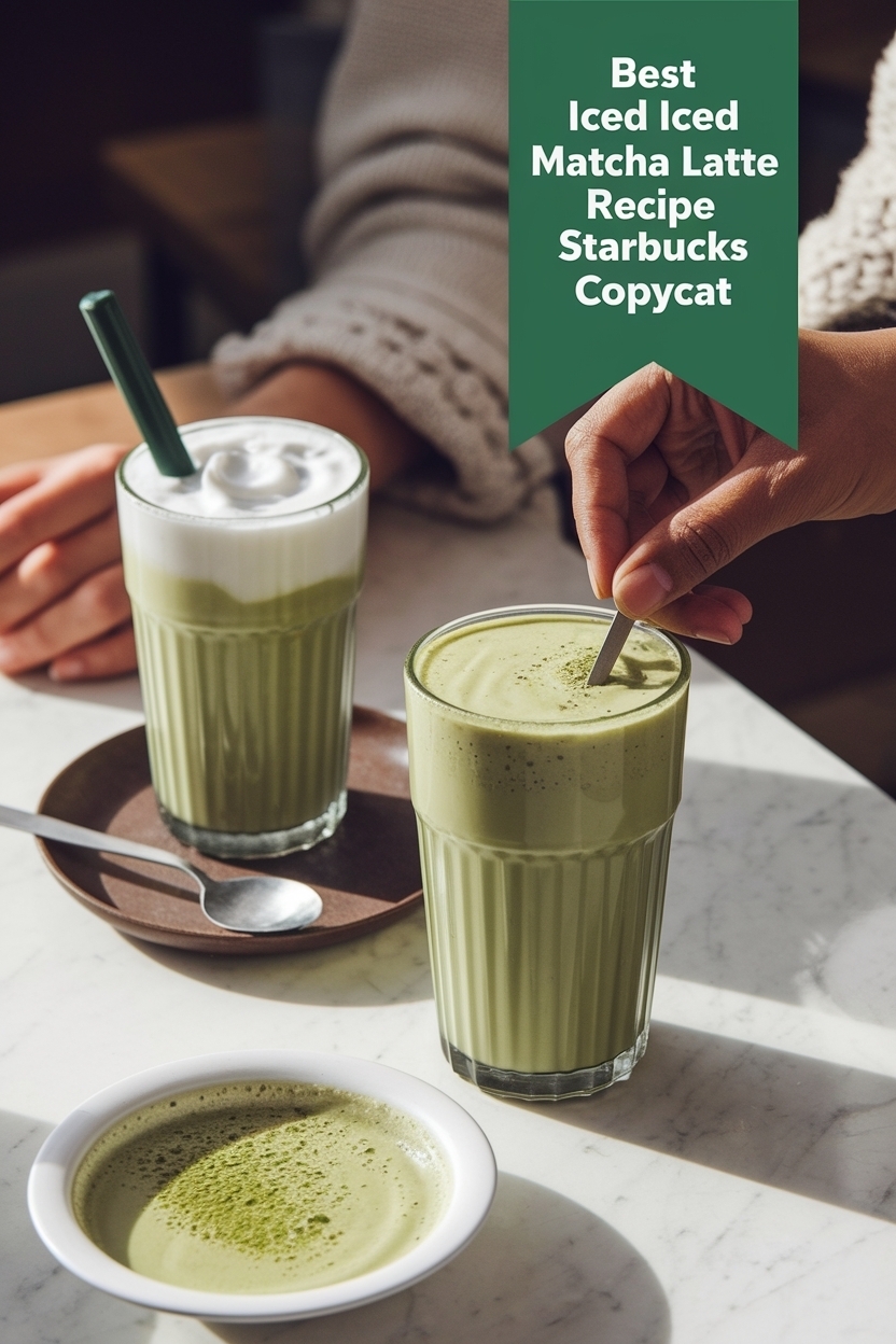 iced matcha latte recipe starbucks copycat