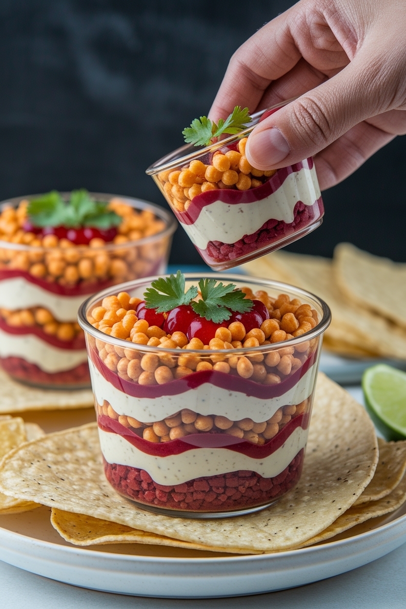seven layer taco dip cups individual