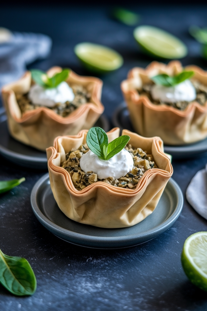spinach artichoke dip cups recipe phyllo
