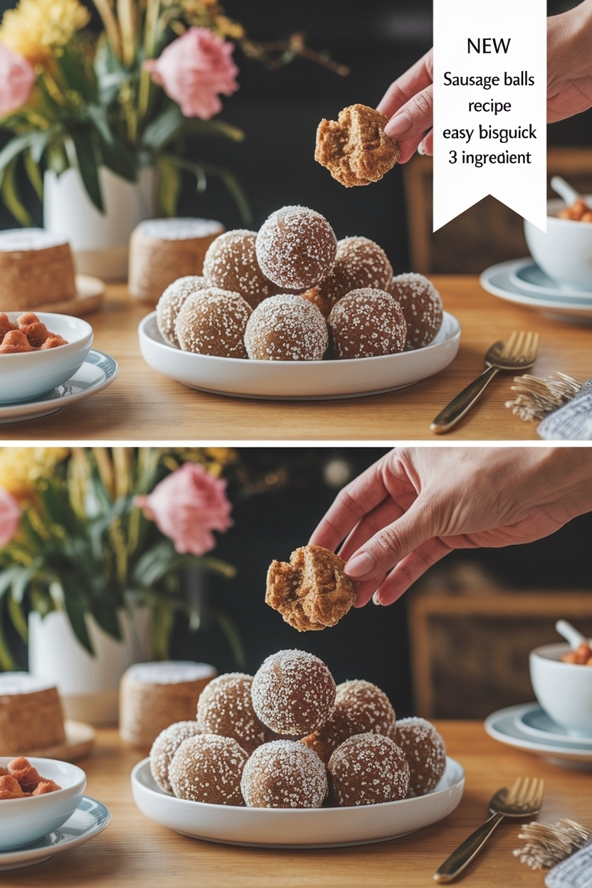 sausage balls recipe easy bisquick 3 ingredient