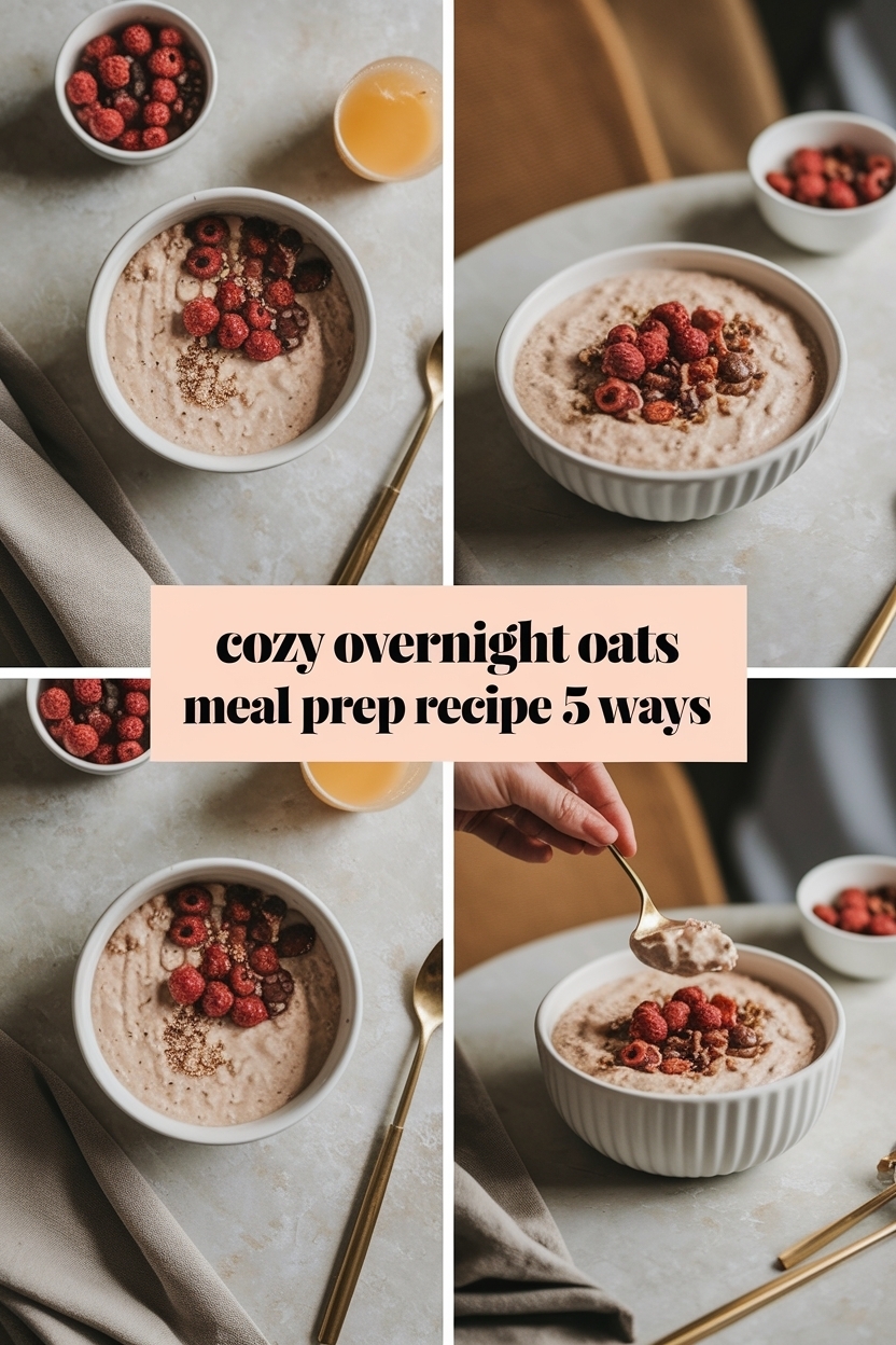overnight oats meal prep recipe 5 ways