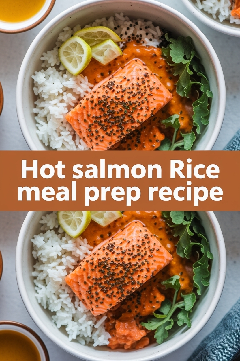 salmon rice bowl meal prep recipe