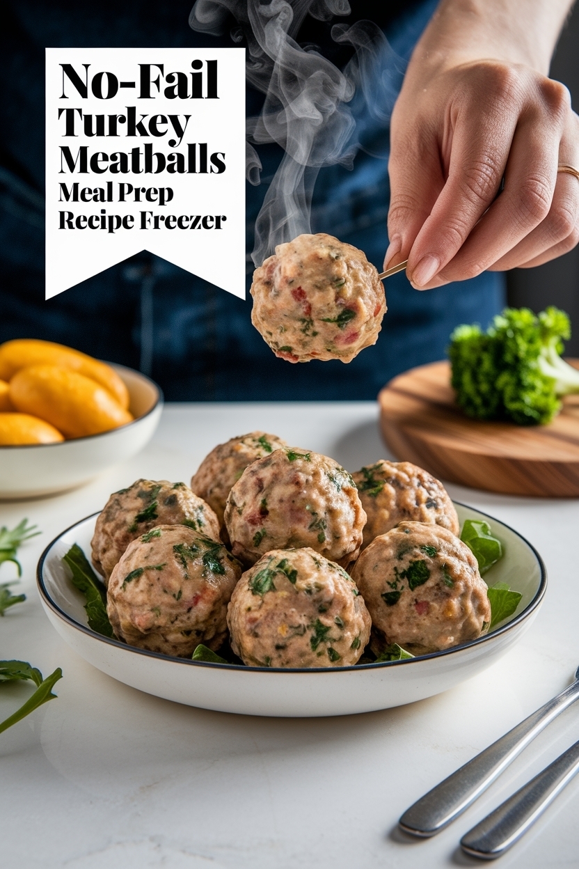 turkey meatballs meal prep recipe freezer