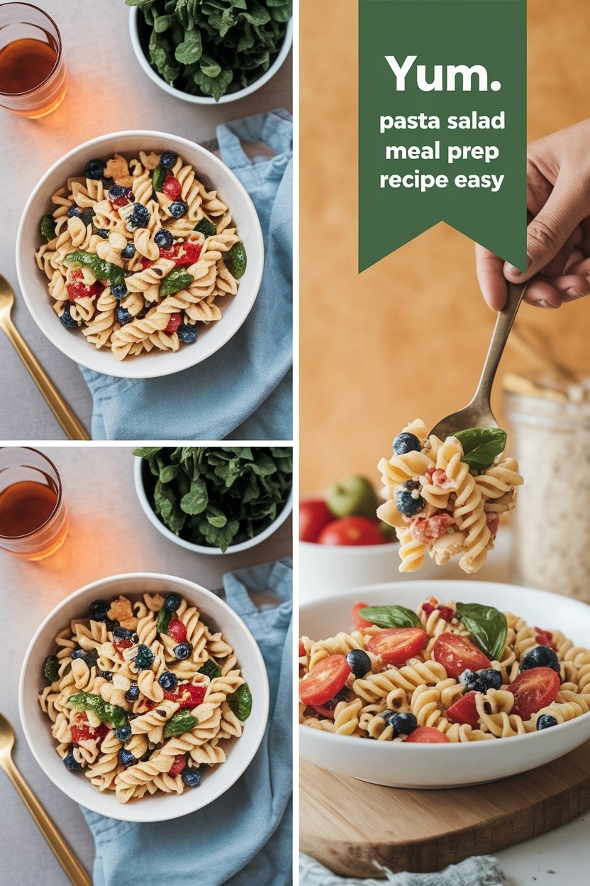 pasta salad meal prep recipe easy