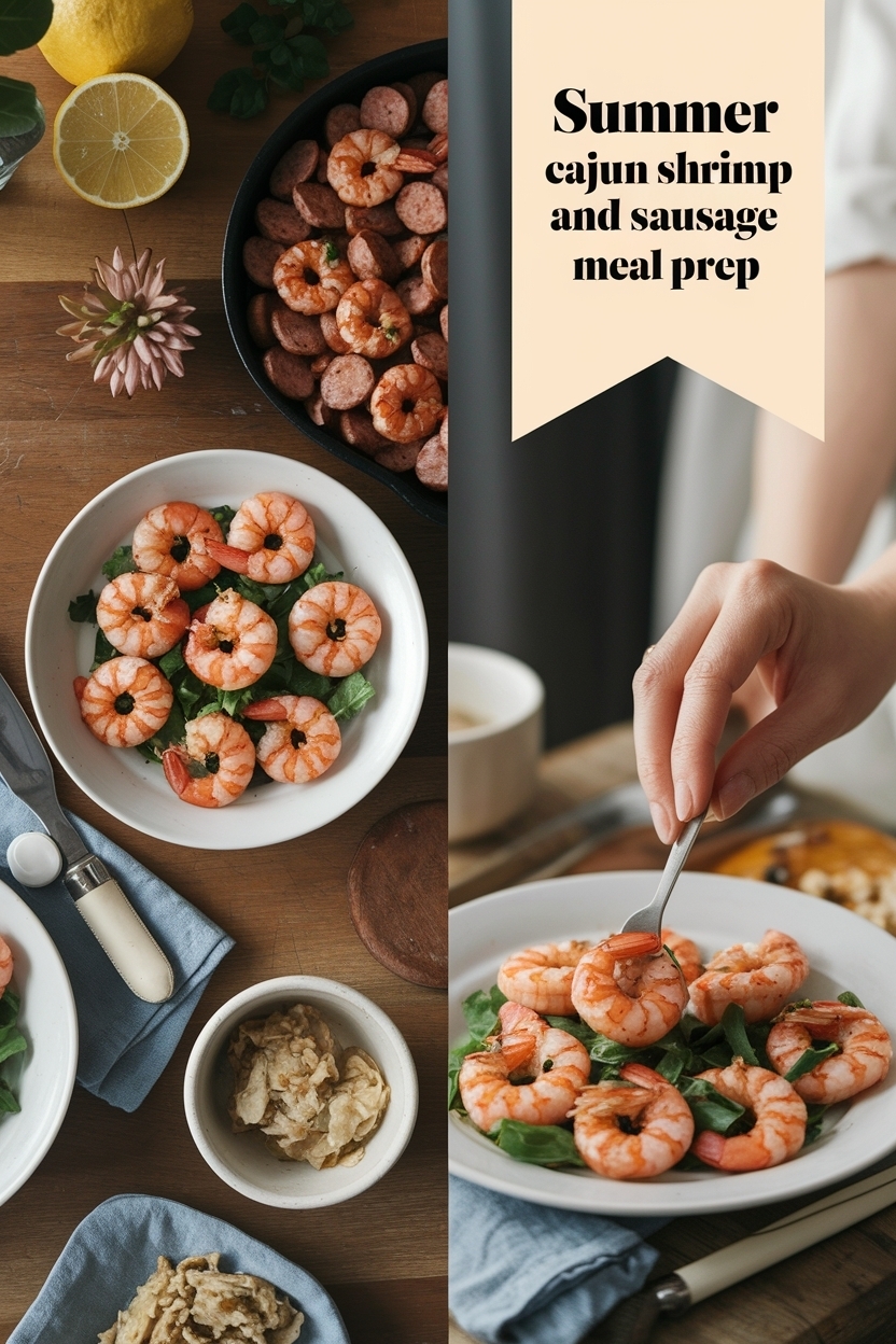 cajun shrimp and sausage meal prep