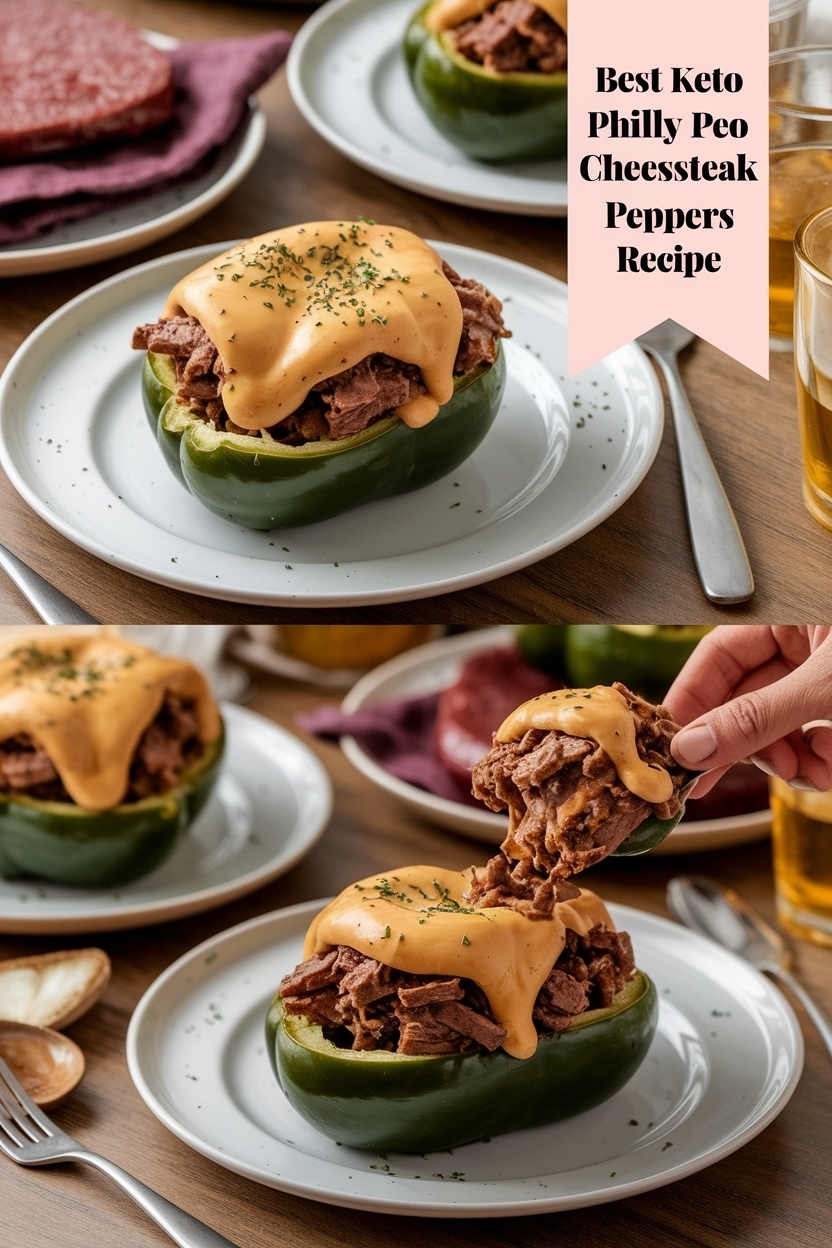 keto philly cheesesteak stuffed peppers recipe