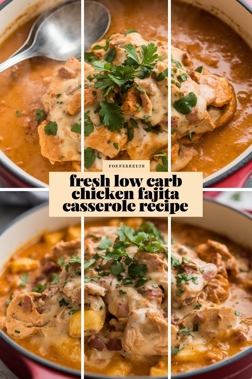 low carb chicken fajita casserole recipe