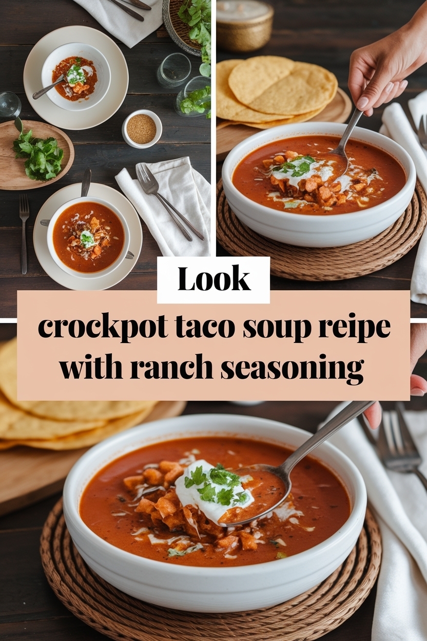 crockpot taco soup recipe with ranch seasoning