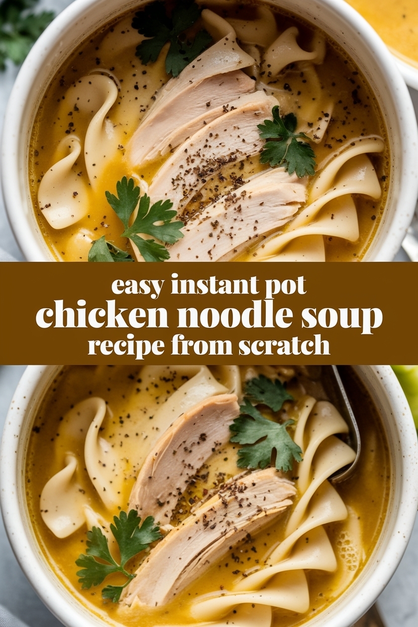 instant pot chicken noodle soup recipe from scratch