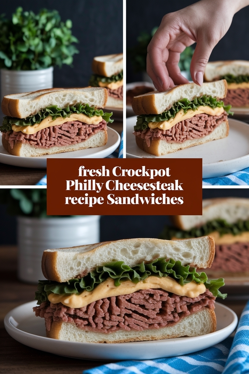 crockpot philly cheesesteak recipe sandwiches