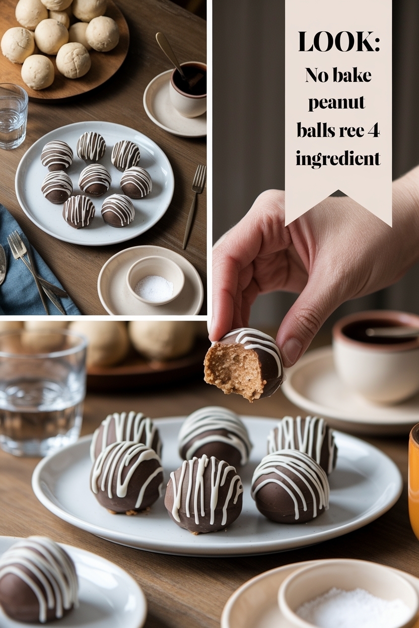 no bake peanut butter balls recipe 4 ingredient