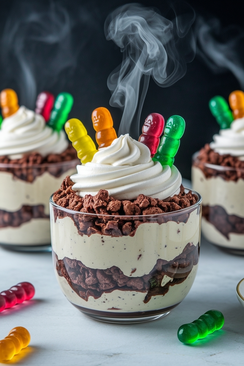dirt pudding recipe easy with gummy worms