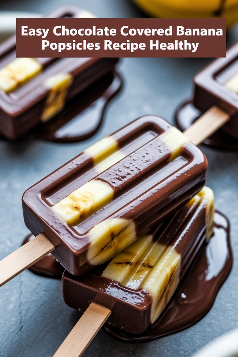 chocolate covered banana popsicles recipe healthy