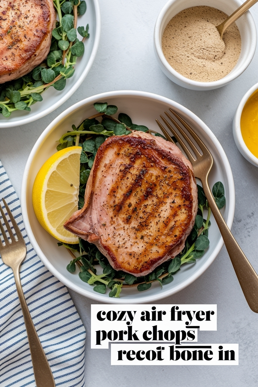 air fryer pork chops recipe bone in