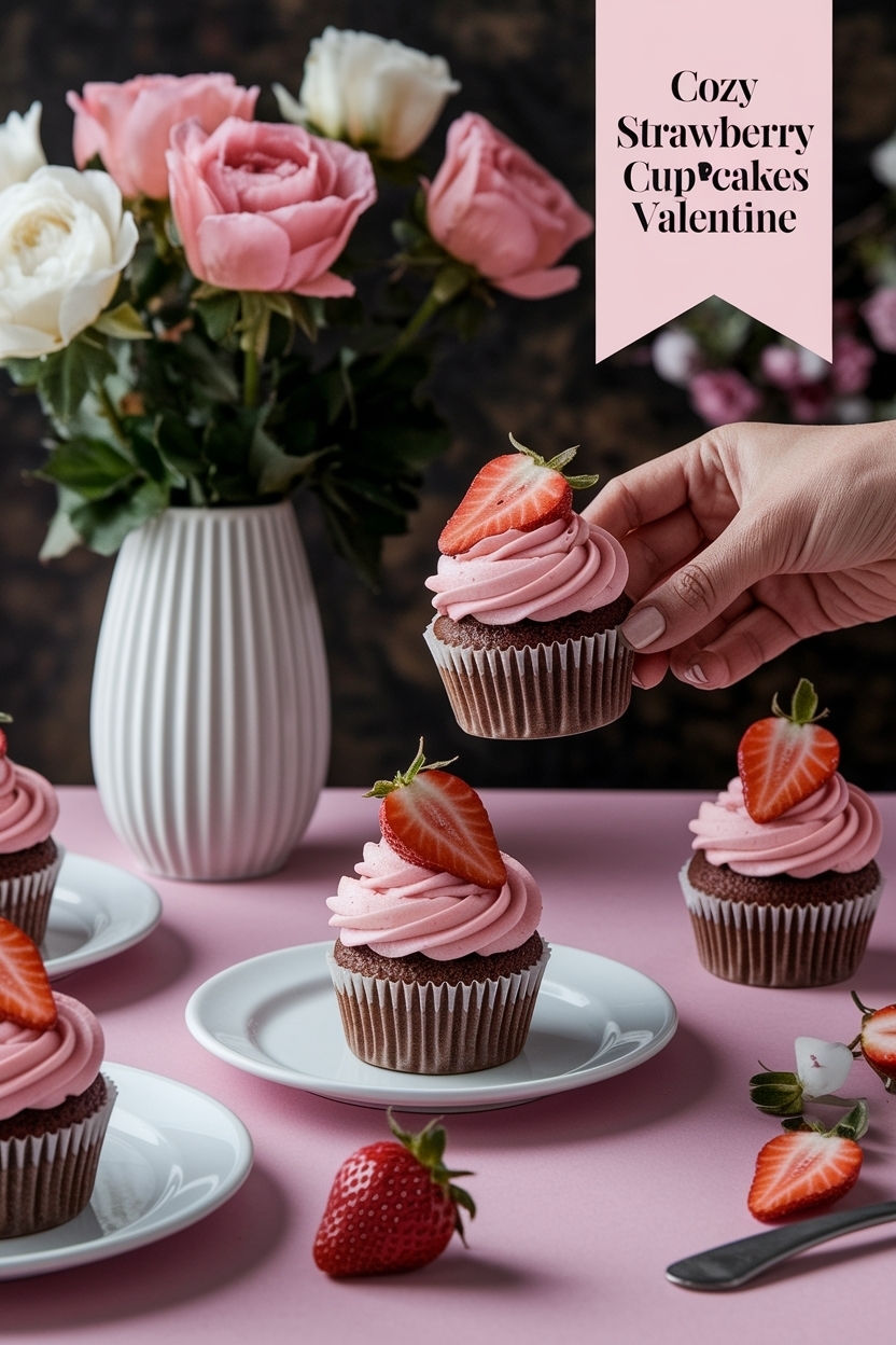 strawberry crunch cupcakes valentine