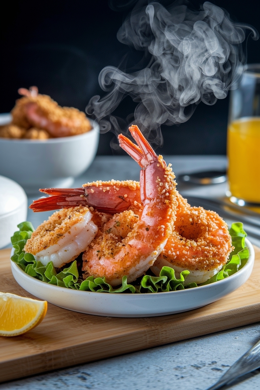 air fryer shrimp recipe breaded crispy