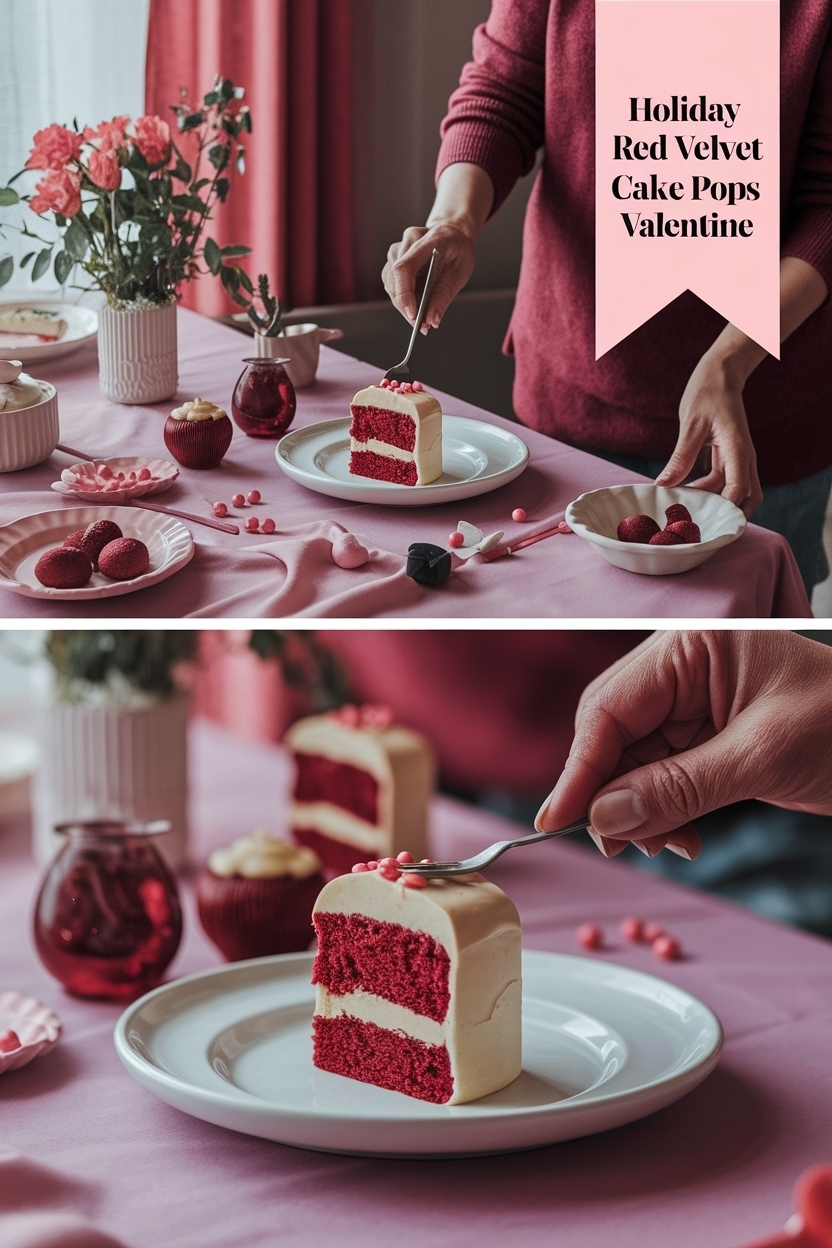 red velvet cake pops valentine