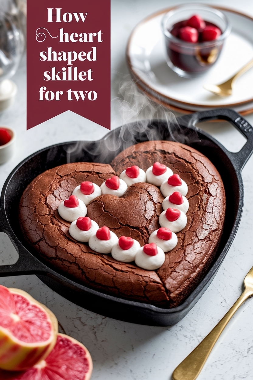 heart shaped brownie skillet for two