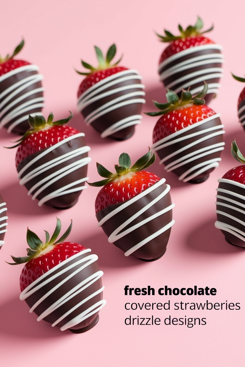 chocolate covered strawberries drizzle designs