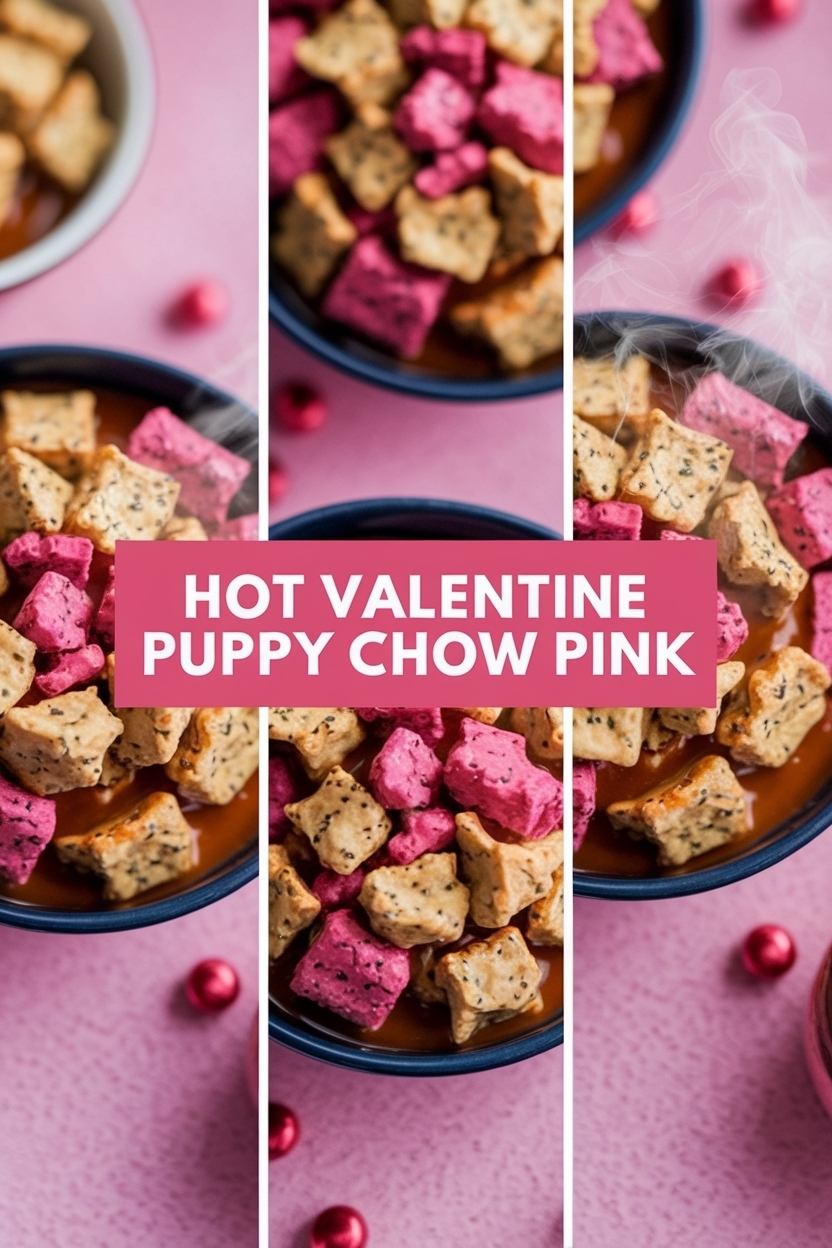 valentine puppy chow pink