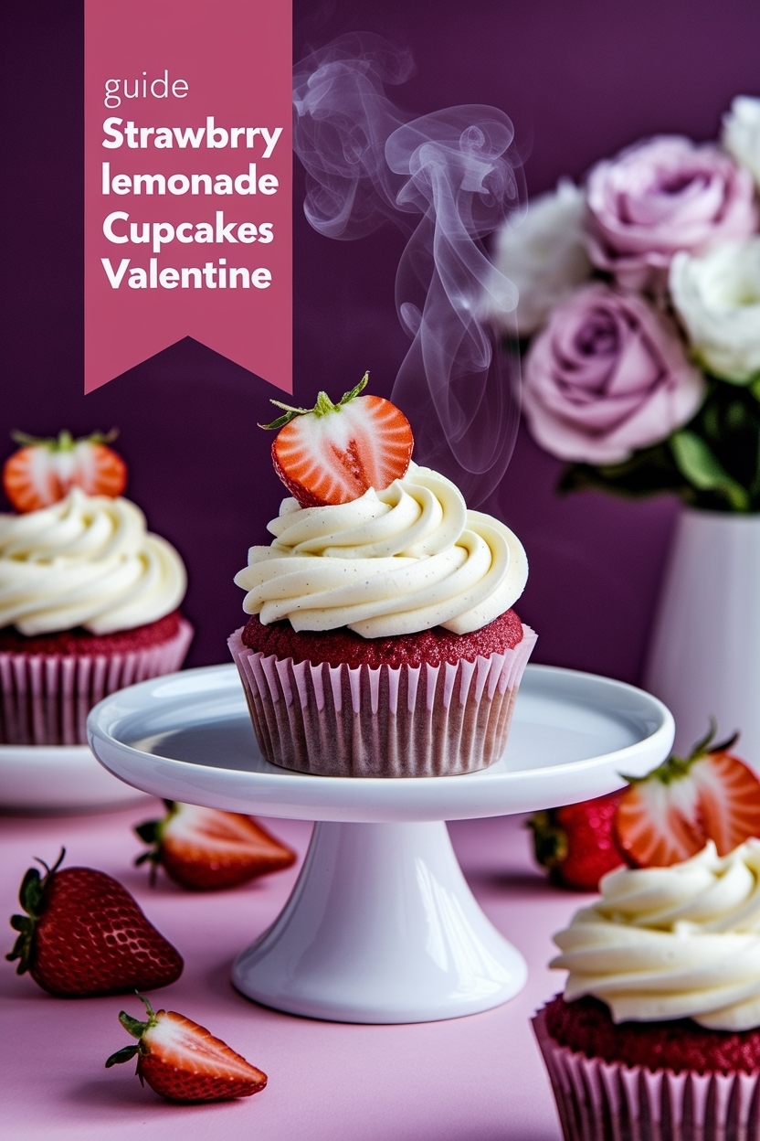 strawberry lemonade cupcakes valentine