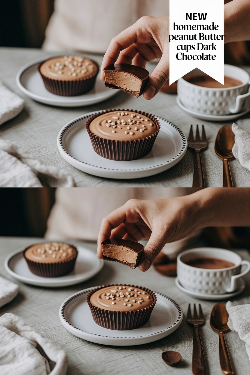 homemade peanut butter cups dark chocolate