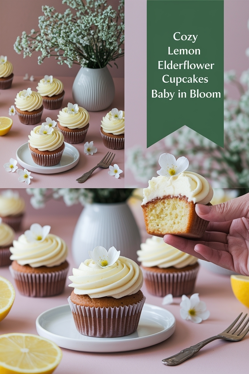 lemon elderflower cupcakes baby in bloom