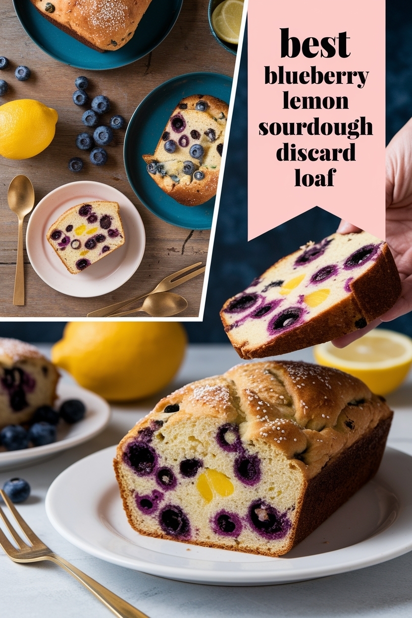 blueberry lemon sourdough discard loaf
