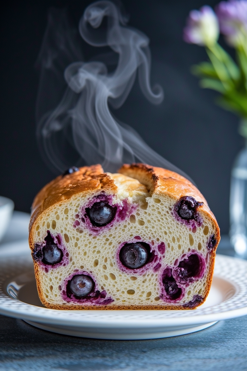 blueberry sourdough sandwich loaf