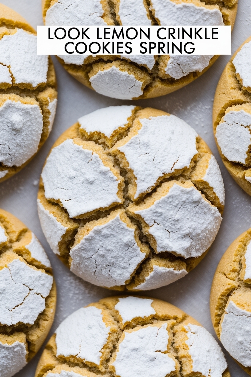 lemon crinkle cookies spring