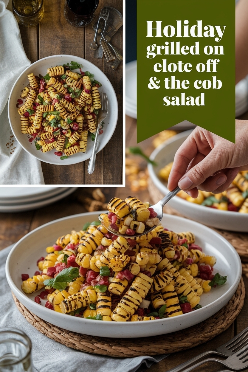 grilled corn elote off the cob salad