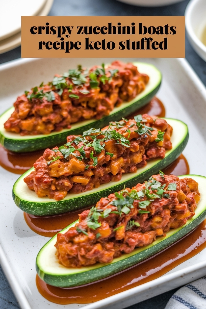 zucchini boats recipe keto stuffed